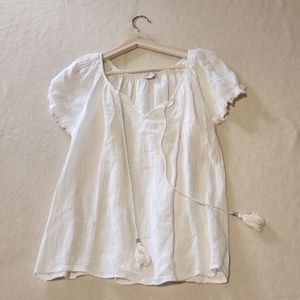 SUNDANCE White Chic Boho  Top
